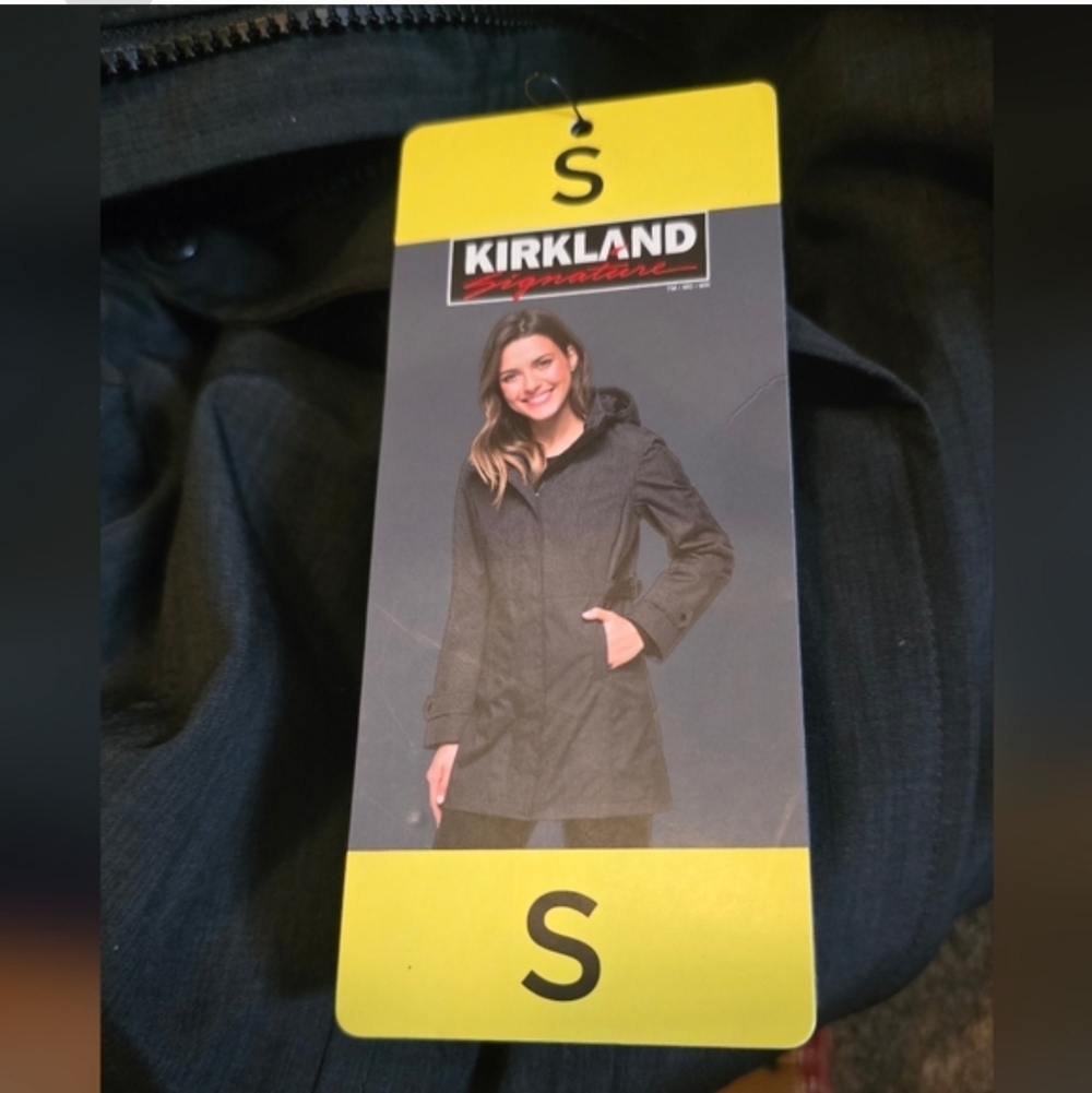 NEW WOMENS KIRKLAND SIGNATURE TRENCH COAT! WATERPROOF WINDPROOF DETACHABLE HOOD